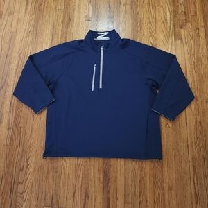 Zero Restriction Z500 Mens Pullover 1/4 Zip Size 2XB Navy Blue NWOT